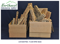 cork bark flats - 5 and 10 lb. boxes